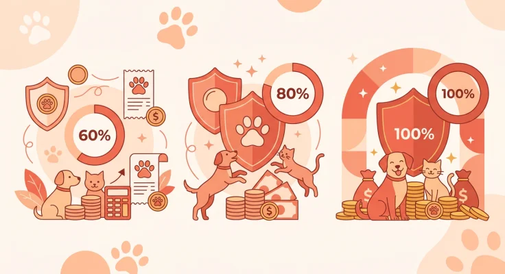 Porcentaje de reembolso en seguros de mascotas: 60%, 80% o 100%